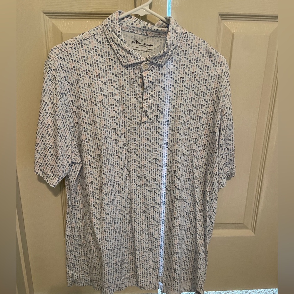 Peter Millar Multicolor Patterned Polo Shirt